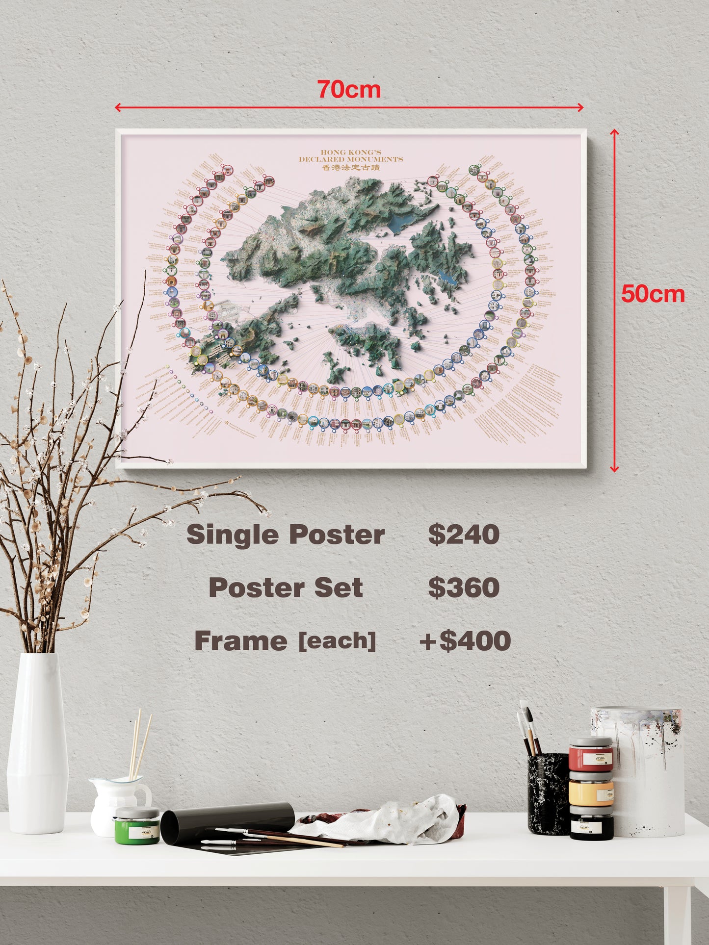 Hong Kong Heritage Maps [Premium Poster]